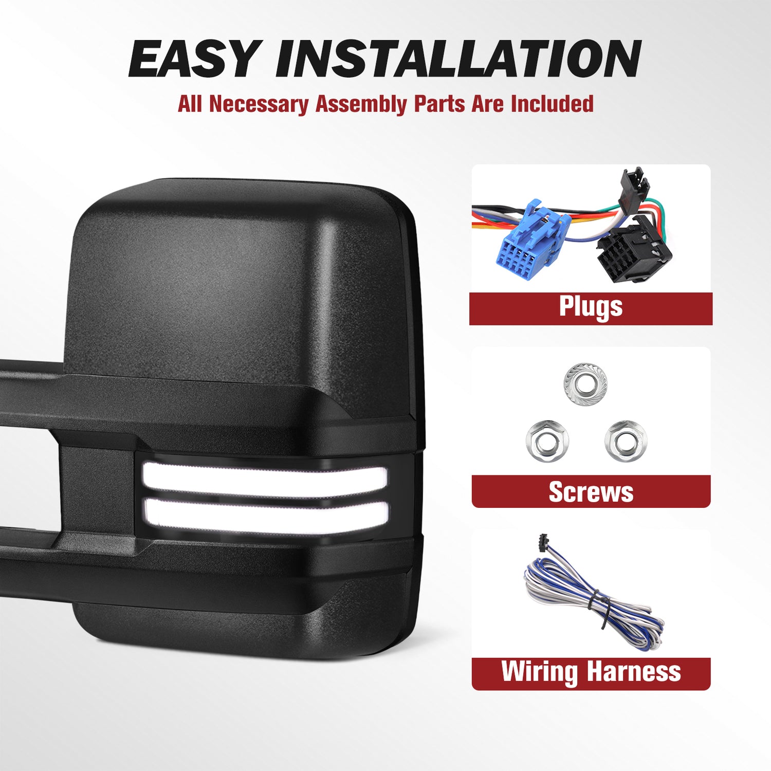 Besq-Custom-Extendable-Telescopic-Towing-Mirrors-for-2003-2007-Chevy-Silverado-GMC-Sierra-Yukon-Cadillac-Escalade-BC03-SDB-easy-installation
