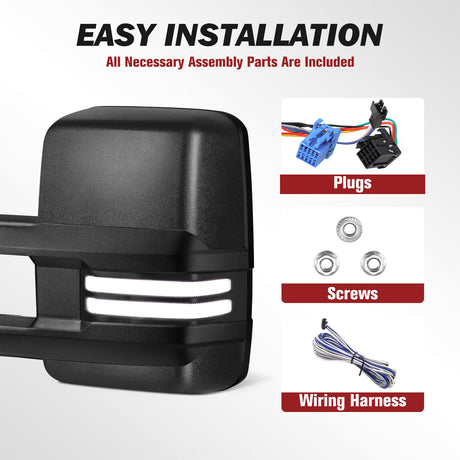 Besq-Custom-Extendable-Telescopic-Towing-Mirrors-for-2003-2007-Chevy-Silverado-GMC-Sierra-Yukon-Cadillac-Escalade-BC03-SDB-easy-installation