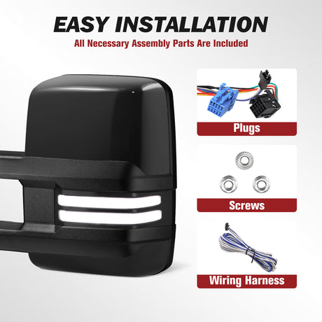 Besq-Custom-Extendable-Telescopic-Towing-Mirrors-for-2003-2007-Chevy-Silverado-GMC-Sierra-Yukon-Cadillac-Escalade-PBC03-SDB-easy-installation