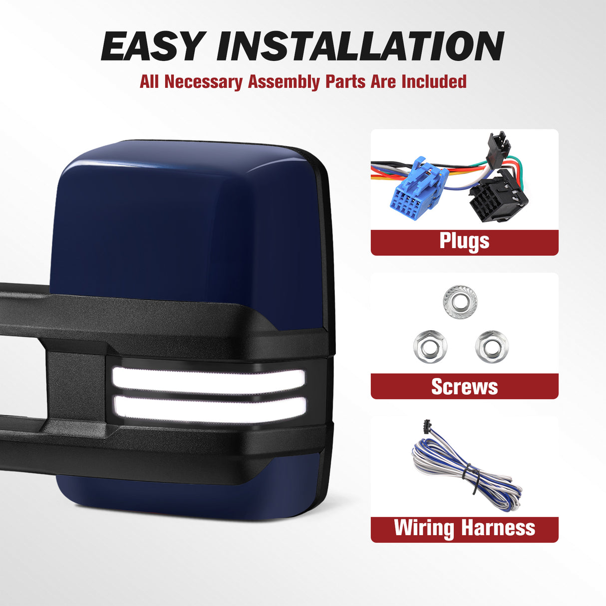 Besq-Custom-Extendable-Telescopic-Towing-Mirrors-for-2003-2007-Chevy-Silverado-GMC-Sierra-Yukon-Cadillac-Escalade-PLC03-SDB-easy-installation