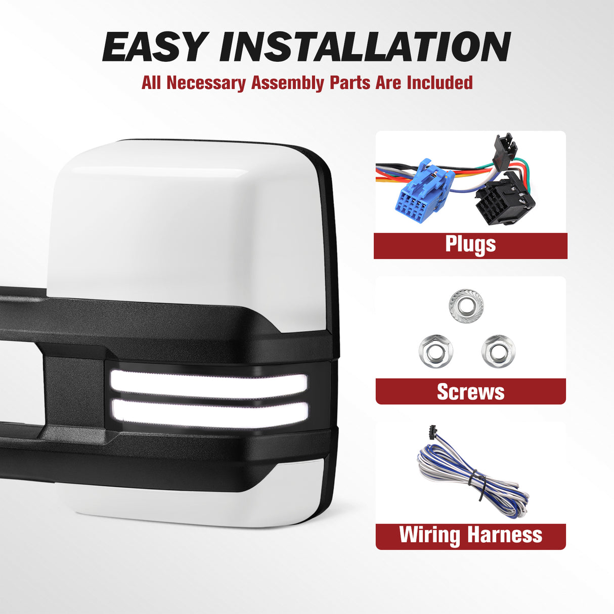 Besq-Custom-Extendable-Telescopic-Towing-Mirrors-for-2003-2007-Chevy-Silverado-GMC-Sierra-Yukon-Cadillac-Escalade-PWC03-SDB-easy-installation
