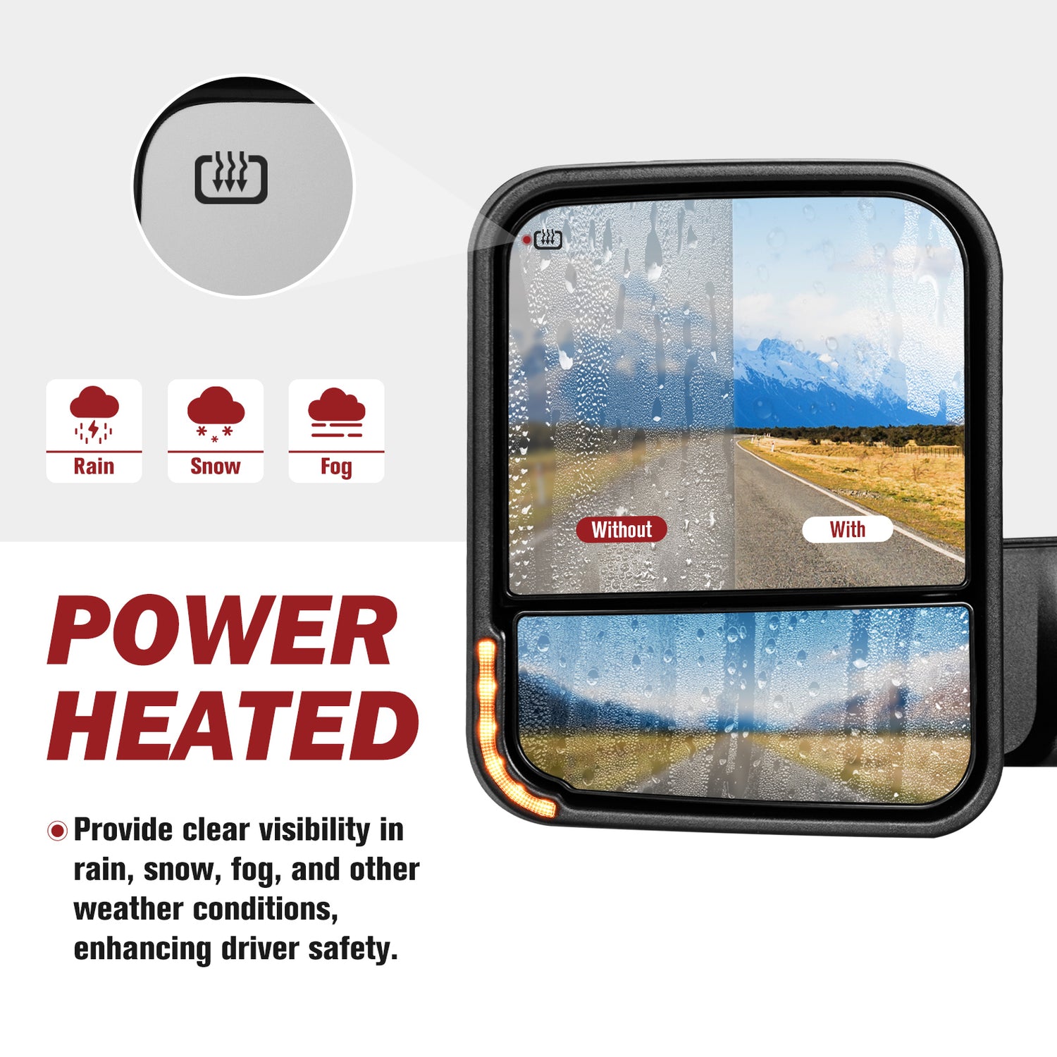 Besq-Custom-Telescopic-Towing-Mirrors-for-2009-2018-Dodge-RAM-1500/2500/3500-Trucks-S-Power-Heated