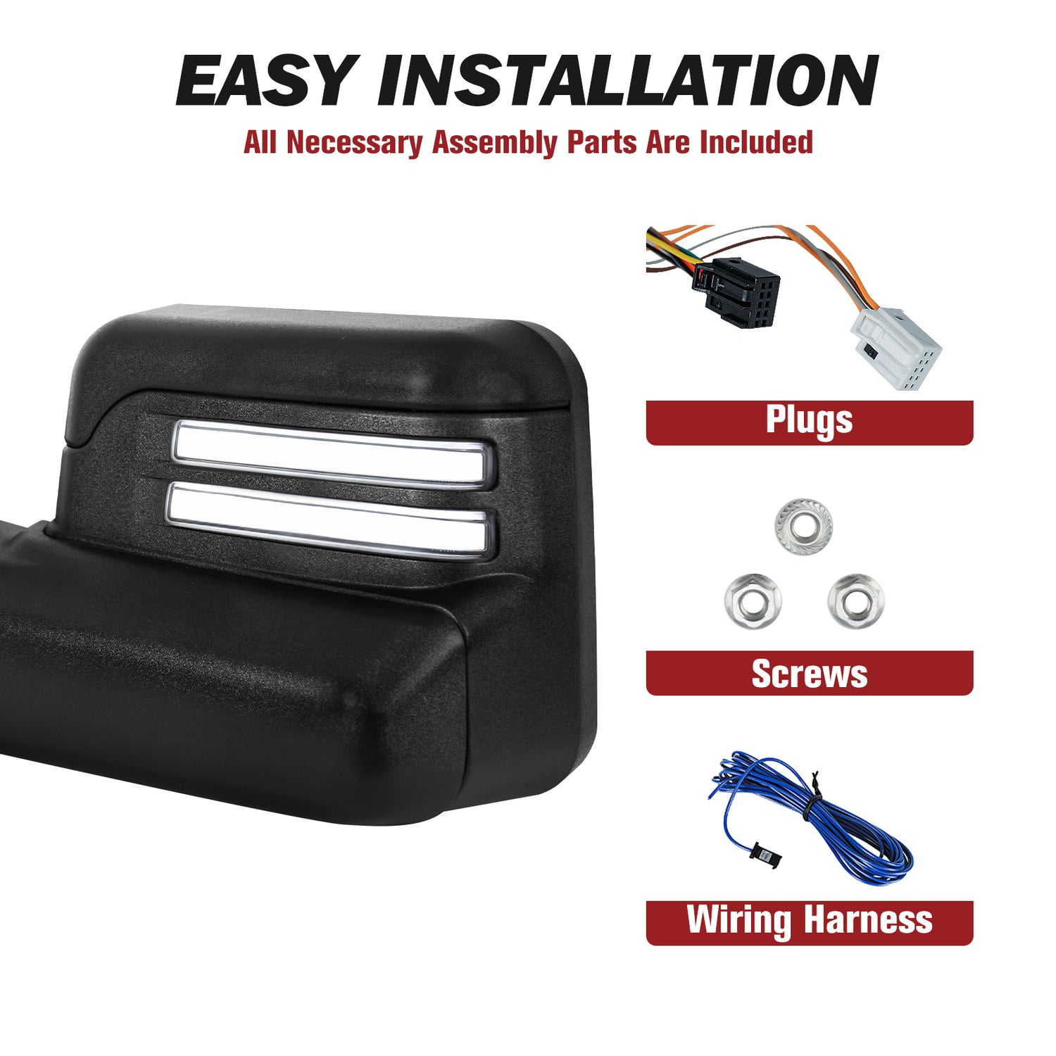 Besq-Custom-Telescopic-Towing-Mirrors-for-2009-2018-Dodge-RAM-1500/2500/3500-Trucks-SDB-Easy-Installation