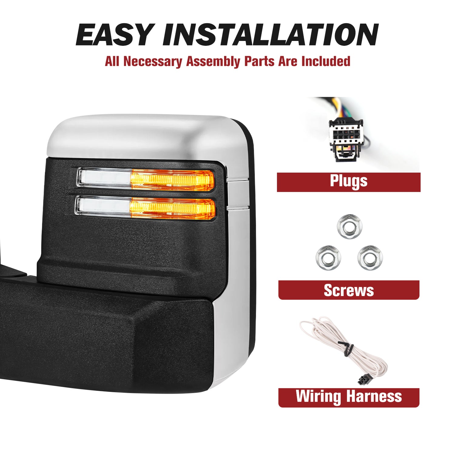 Besq-Extendable-Telescopic-Towing-Mirror-for-2007-2013-Chevy-Silverado-GMC-Modern-Design-for-Classic-Models-07CS-Easy-Installation