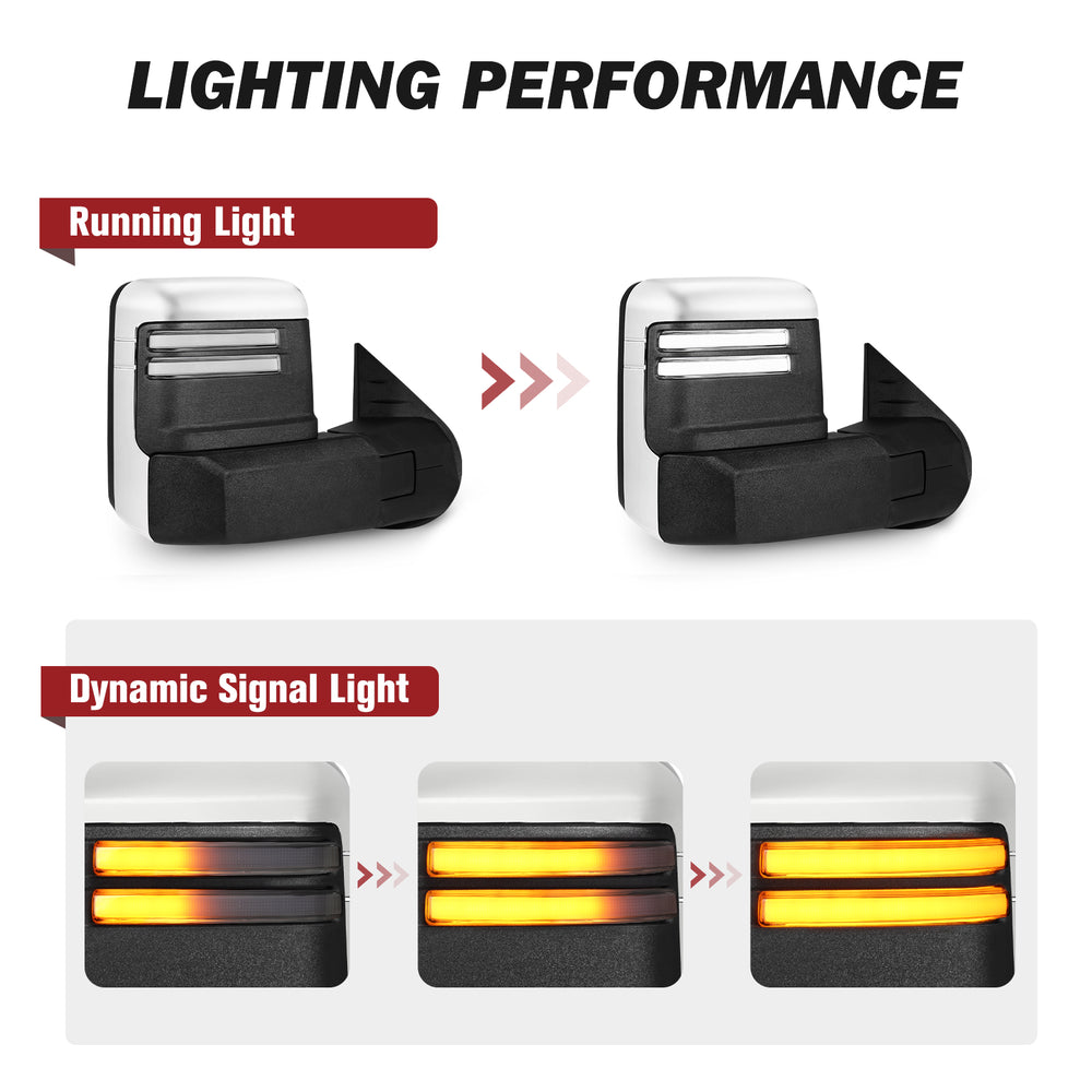 Besq-Extendable-Telescopic-Towing-Mirror-for-2007-2013-Chevy-Silverado-GMC-Modern-Design-for-Classic-Models-07CSDB-Lighting-Performance