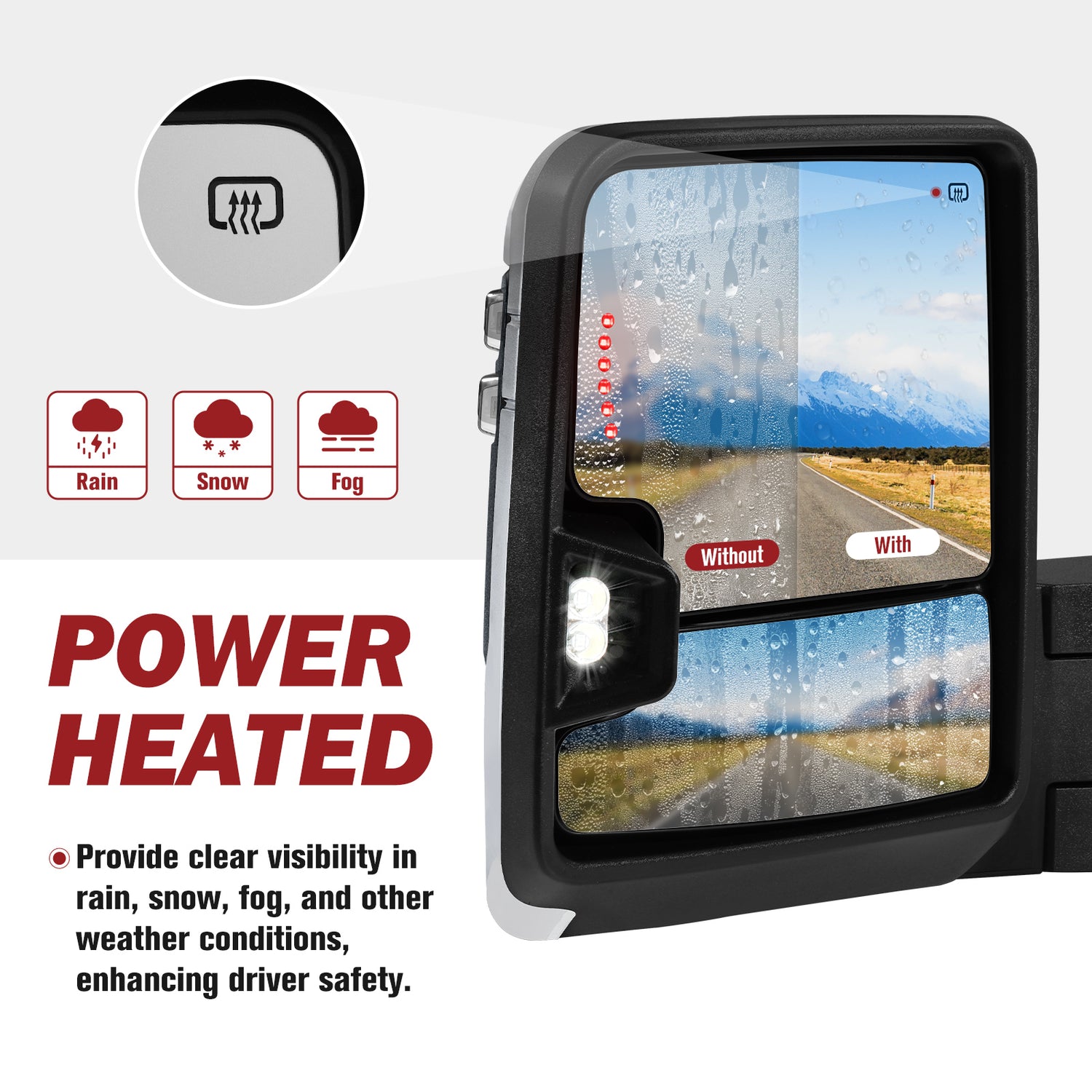 Besq-Extendable-Telescopic-Towing-Mirror-for-2014-2018-Chevy-Silverado-CSDB-Power-Heated