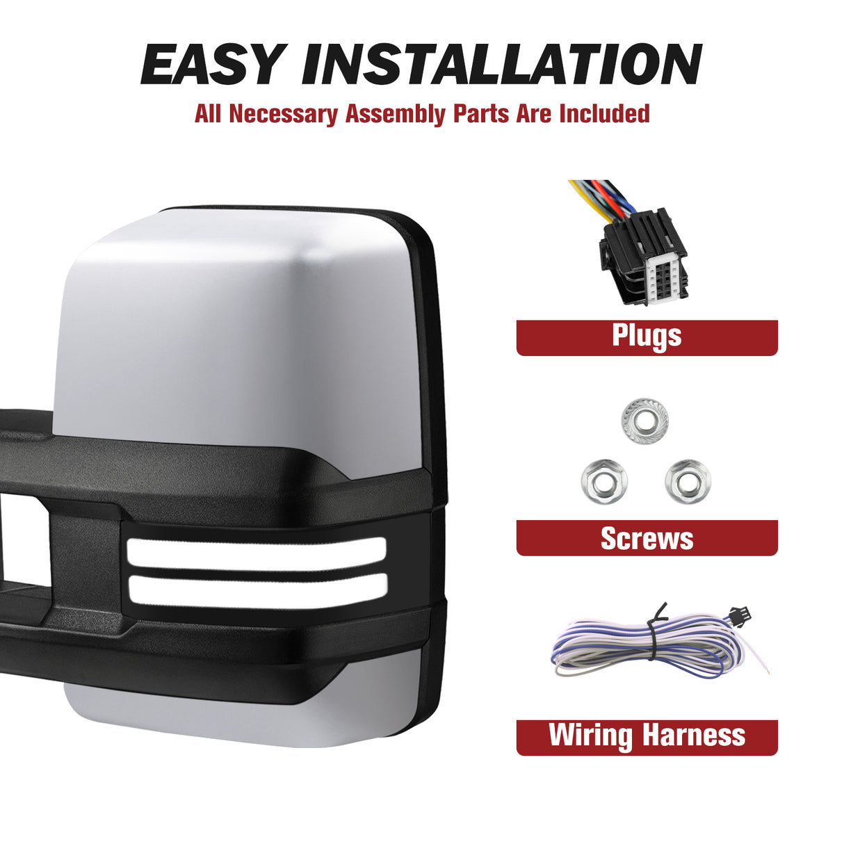 Besq-Telescopic-Towing-Mirrors-for-2007-New-body-2013-Chevy-Silverado-GMC-Sierra-PS07-SDB-easy-installation