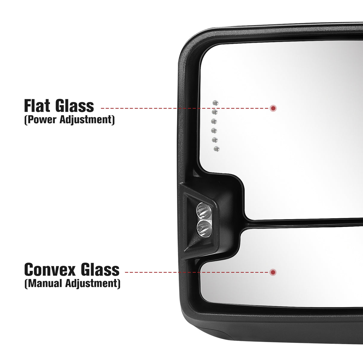Besq-Extendable-Telescopic-Towing-Mirror-for-2007-2013-Chevy-Silverado-GMC-Modern-Design-for-Classic-Models-07BSDB-Functions