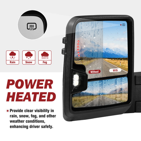 Besq-Extendable-Telescopic-Towing-Mirror-for-2007-2013-Chevy-Silverado-GMC-Modern-Design-for-Classic-Models-07BSDB-Power-Heated