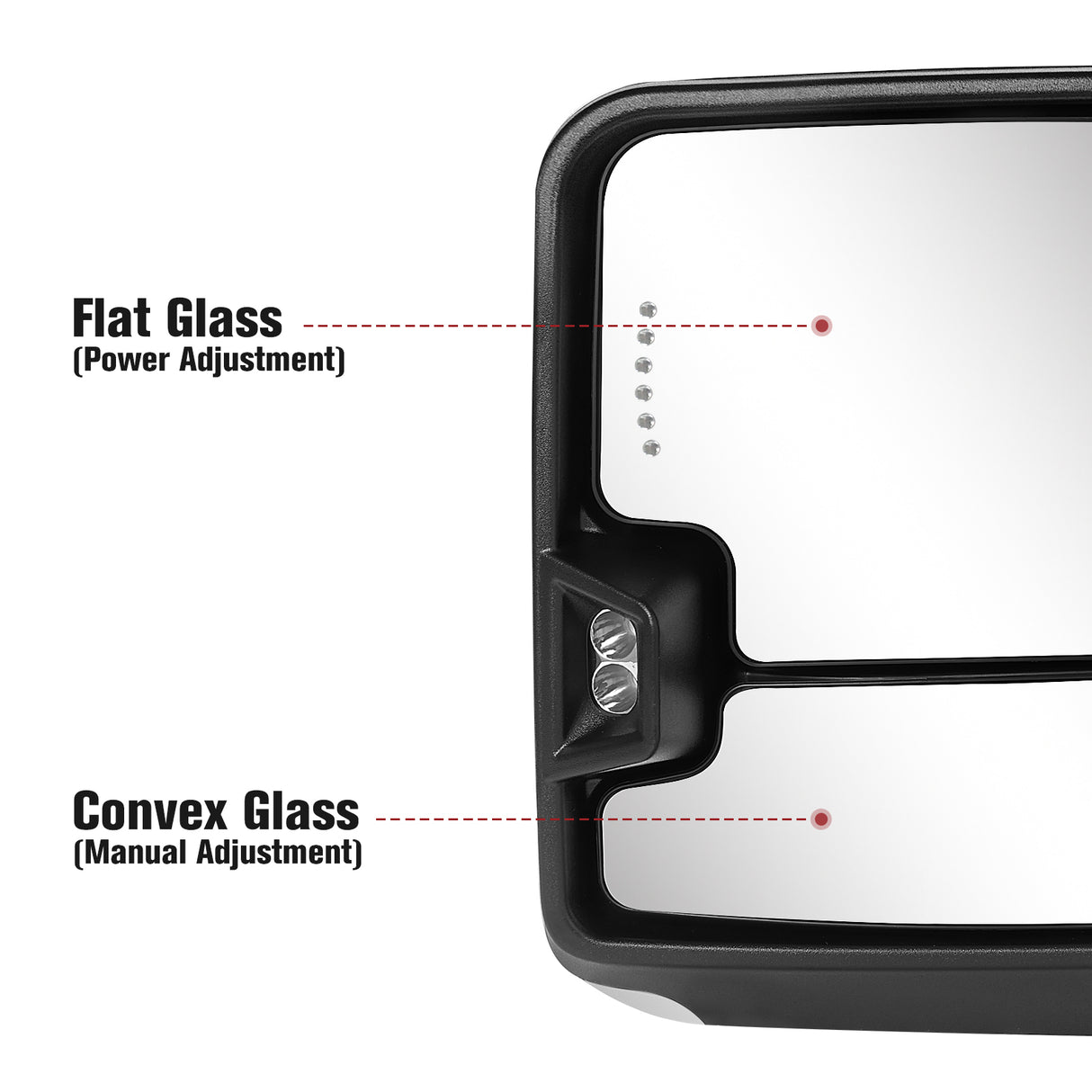 Besq-Extendable-Telescopic-Towing-Mirror-for-2007-2013-Chevy-Silverado-GMC-Modern-Design-for-Classic-Models-07CSDB-Functions